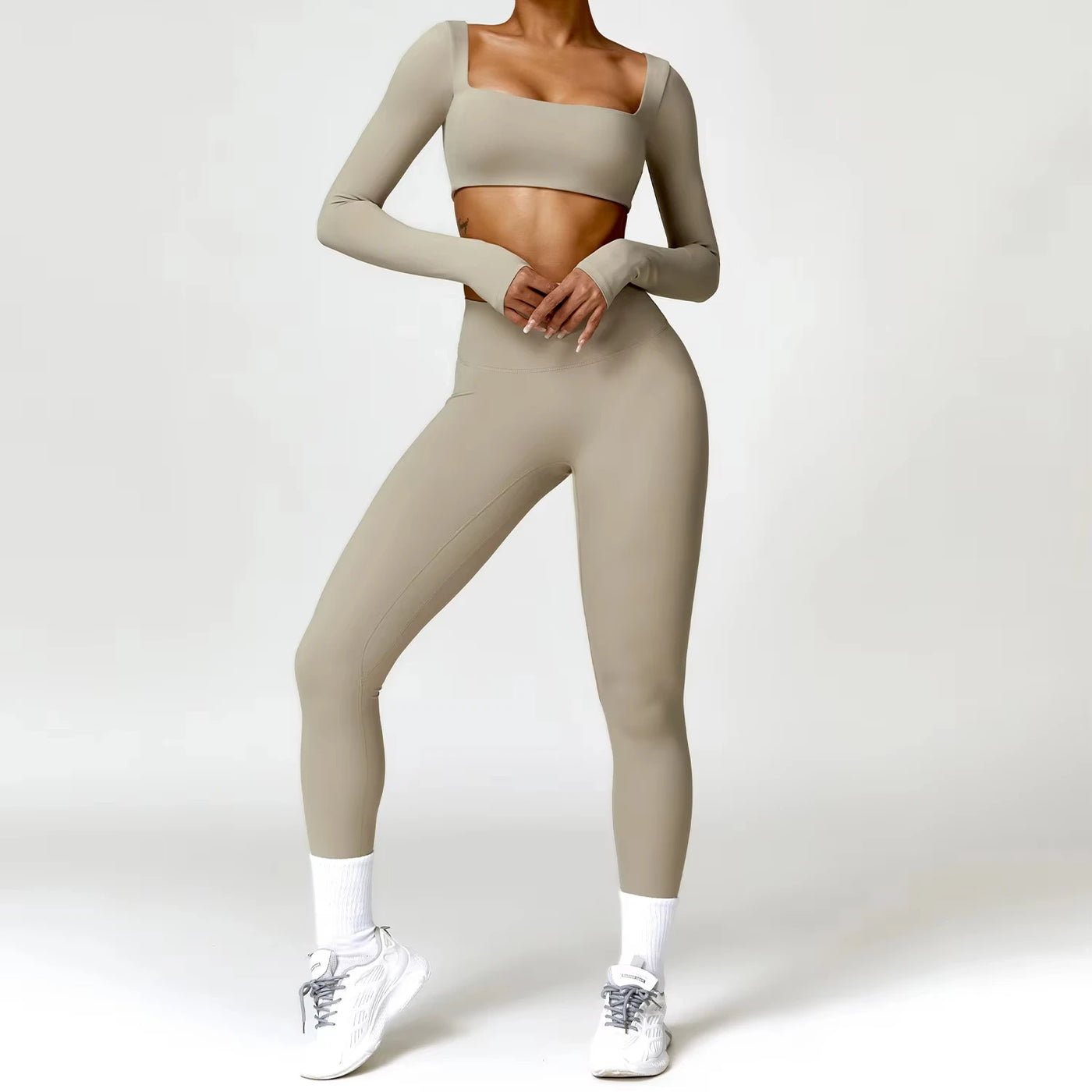 Yoga Set 2PCS Women Gym Long Sleeve