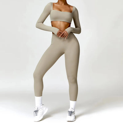 Yoga Set 2PCS Women Gym Long Sleeve