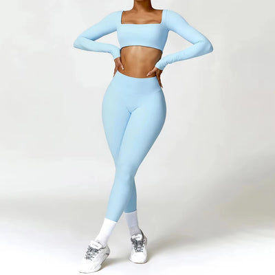 Yoga Set 2PCS Women Gym Long Sleeve