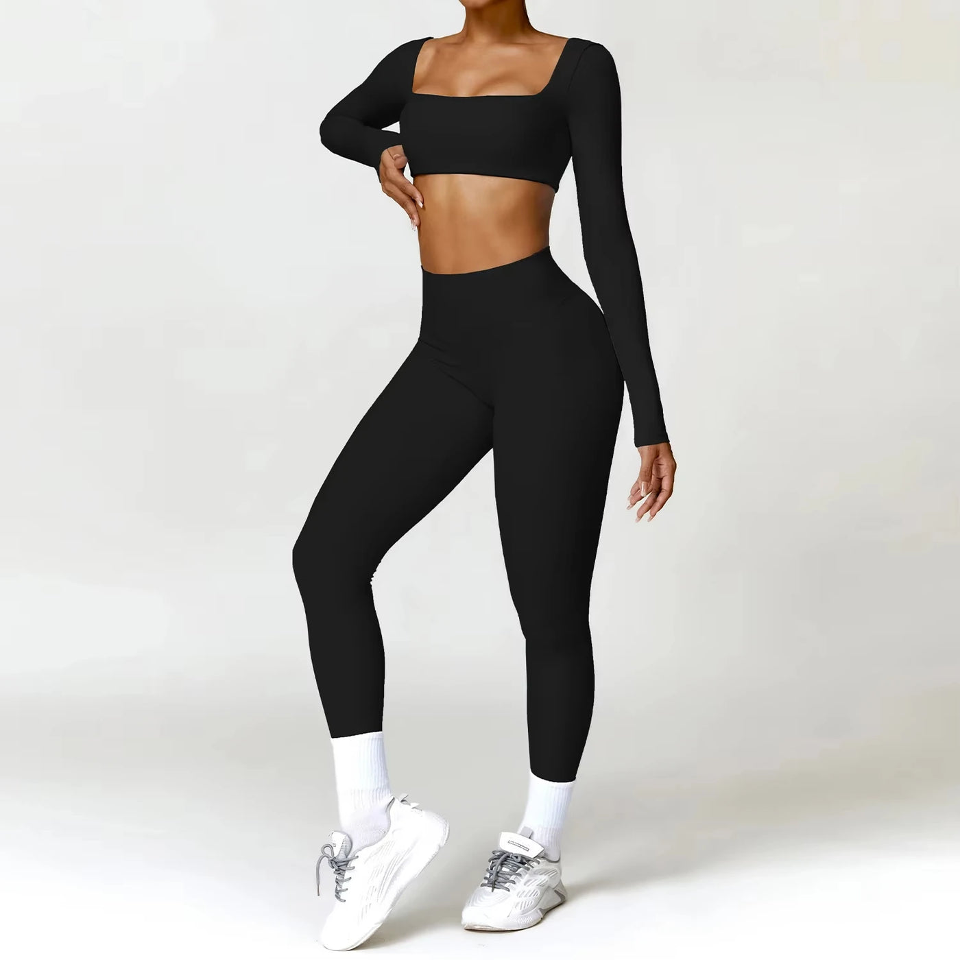 Yoga Set 2PCS Women Gym Long Sleeve