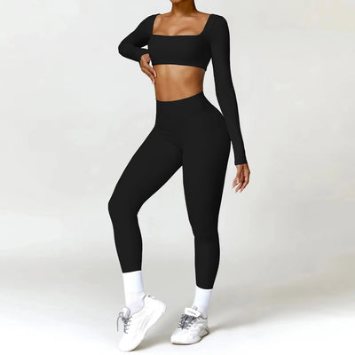 Yoga Set 2PCS Women Gym Long Sleeve