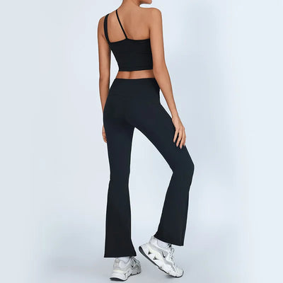 Yoga Set Sleeveless Single Shoulder