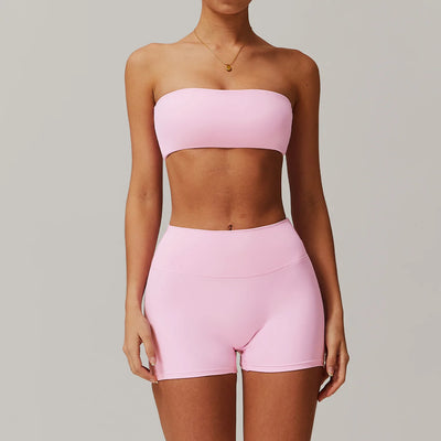 Yoga Set Women's Solid Color Sports