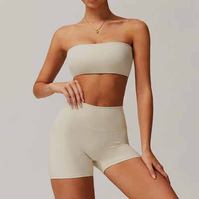 Yoga Set Women's Solid Color Sports