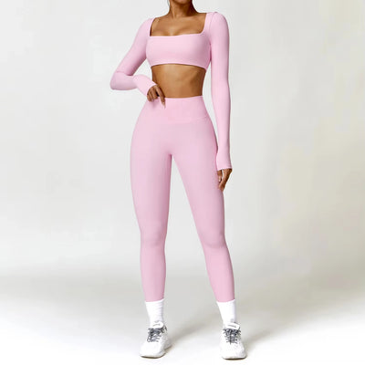 Yoga Set 2PCS Women Gym Long Sleeve